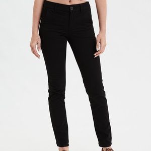 AEO Twill Super Stretch Skinny Pants, Black